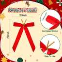 Riceshoot 30 Pcs Christmas Velvet Bow, 6 x 8 Inch Rustic Crafts Gift Bows Nice for Christmas Tree, Garland, Large Gifts, Parties, Indoor or Outdoor Decorations(Red)