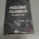 Large 10-Inch Floating House Number - Upgraded Anti-fade Modern Address Number - Perfect for Home/Office or Business/Elegant Black/Number 4