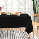 sancua 10 Pack Black Tablecloth 60 x 102 Inch, Rectangle Table Cloth for 6 Feet Tables - Stain and Wrinkle Resistant Washable Polyester Table Cover for Dining Tables, Buffet Parties and Camping