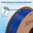 3DHoJor High Speed Printer Filament 1.75mm 1kg Cardboard Spool (2.2lbs) Rapid PLA to 5X Faster Printing Filament Dimensional Accuracy +/- 0.02 mm Fits for Most FDM 3D Printer-Blue