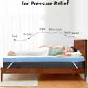 PERLECARE 3 Inch Firm Mattress Topper Twin Size, Cooling Gel-Infused & Bamboo Charcoal Memory Foam Bed Topper for Pressure Relief, High-Density Mattress Pad with Removable Cover