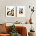 Picture Frames 8x10 2 Pack Made of Solid Wood White for Wall Mounting and Tabletop Display