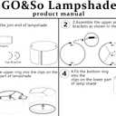 GO&SO Large Drum Lamp Shades Woven Lampshades Barrel Shape, 16" L x 12" H (E26 Spider),Farmhouse Lampshades For Floor Lamps & Table Lamps, Hand Crafted Replacement Lamp Shade, Easy Assembly Required