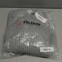 The Drop Women's Marcy Ribbed Polo Top (Medium, Light Heather Grey)