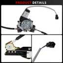 Front Left Power Window Regulator with Motor Assembly Compatible with Chrysler Grand Voyager Town & Country Dodge Caravan Dodge Plymouth 1996-2000 Driver Side Replace 741-550 4675587AB