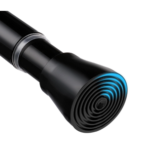 Spring Tension Curtain Rod 28 To 48 Inch Adjustable Expandable Black Tension Rod 7/8" Shower Curtain Rods No Drilling Spring Loaded Curtain Rod for Windows Bathroom Closet Kitchen Bedroom Doorway Door