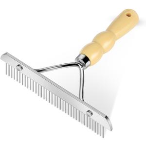 Metal Handheld Carpet Rake for Fluffy Plush, Pet Hair Removal Tool, Reusable Cat & Dog Hair Remover Comb, Brush Scraper Broom for Shag Rugs, Home Cleaning - Efficient Pet Hair Pickup