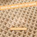 Waffle Bath Mat 17"x24", Absorbent Non Slip Bath Rug, Machine Washable, Boho Bathroom Rugs with Tassel, Rubber Backed, Soft Bath Mat for Shower Floor & Bathroom Decor (Brown)