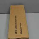 Rechargeable Flameless LED Candles Set  Crystal Clear Glass, Real Wax, Warm White Flicker, Remote & Timer, Spring Home Decor for Women, USB Rechargeable