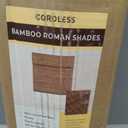 UNISHADES Bamboo Roman Shades w/Valance, 30.5" W × 64" H, Highfield Teak