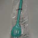 13.3" Slotted Cooking Spoon: U-Taste 600F Heat Resistant Kitchen Mixing Spoon, Food Grade Nonstick Long and Large Rubber Soup Utensil for Serving, Stirring, Basting, for Pot Cookware (Aqua Sky)