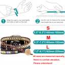 Boho Stone Watch Strap Compatible with Samsung Galaxy Watch 3 45mm, Women Men 22mm Wristband Handmade Natural Stone Colorful Jasper Strap for Galaxy Watch 46mm /Gear S Smart Watch