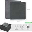 SINLAND Microfiber Dish Cloths Wash Clothes for Kitchen Best Kitchen Cloths Cleaning Cloth Poly Scour Side 12"x12" (10Pack, Dark Grey)