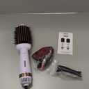 JIGGL Extra-Large-Oval-Barrel Blow Dryer Brush Straightener: One Step Hot Air Hair Dryer Brush for Medium and Long Hair Women, Straightening/Smoothing/Drying/Volumizing, Purple