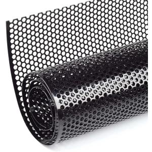 AggAuto Universal 40"x13" Car Grill Mesh - Aluminum Alloy Automotive Grille Insert Bumper Honeycomb Hole 6mm Spacing 2mm, One of the Most Multifunctional Shape Grids 100x33cm Black (6x2mm Honeycomb - Black)