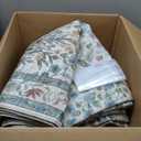 Washable Area Rug 6x9 - Oriental Vintage Dining Room Rug for Living Room, Bedroom, Kids Playroom & Baby Nursery - Low Pile, Non-Slip, Lightweight & Stain Resistant (Beige)