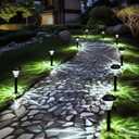 GIGALUMI 16 Pack Solar Lights Outdoor Waterproof,New Upgraded Solar Lights for Outside,Solar-Powered Garden Light,Outdoor for Patio,Lawn,Yard and Landscape (Cold White)