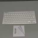 TECKNET 2.4G Wireless Keyboard, Ultra Slim Compact Computer Keyboard with Media Hotkeys, Silent Small USB Keyboard for Laptop PC Desktop Smart TV Notebook Chromebook-Silver