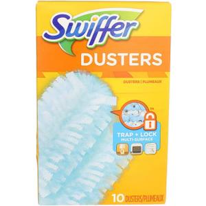 Swiffer Refill Dusters, Cloth, White, 10/Box, 6 Boxes/Carton