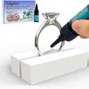 Ring Sizers for Loose Rings Calyders Ring Size Adjuster Fit Any Rings Guards Ring Spacer for Loose Rings Women Invisible Traceless Glue Ring Resizer with Ring Fixators & UV LED Lamp