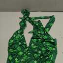 Women Summer Going Out Halter Crop Tank Top (Green, M)