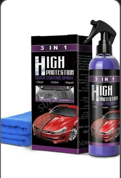 Pack of 9 Newbeeoo Car Coating Spray, High Protection 3 in 1 Spray, 3 in 1 High Protection Quick Car Ceramic Coating Spray, 3-in-1 High Protection Car Spray