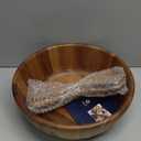 BILL.F Wooden Salad Bowl, 12'' Acacia Wood Salad Bowls Set Large Salad Mixing Bowl with Servers-3-Piece Big Salad Bowl Set