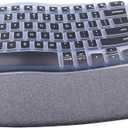 Silicone Keyboard Skin Cover Compatible for 2023 Logitech Wave Keys Wireless Ergonomic Keyboard & Logitech Wave Keys MK670, Logitech Wave Keys Keyboard Protector (Black)