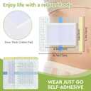 3 x 20pcs Castor Oil Pack Wrap, Transparent Film Castor Oil Pack, No Irritation, Self-Adhesive, No Leakage, Portable, for Home and Travel 6.7"x5.1" (1 Count (Pack of 20))