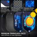 Pickleball Paddles Set of 2 or 4, or Single Paddle USAPA Approved Fiberglass Surface Pickleball Rackets Set for Men & Women