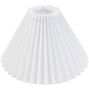 KUMGROT E26/E27 Small Pleated Lamp Shade Scalloped Lampshades Lights Replacement Barrel Drum Lamps Shades for Bedroom Living Room Home Office Decor White