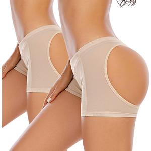 Dulchany Women Butt Lifter Shapewear Body Shaper Hip Enhancer Control Panties Seamless Butt Lifter Boy Shorts (Beige, XL)