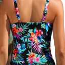 Yonique Women's Tankini Top Only Tummy Control Bathing Suits Top Modest Swim Tank Tops (Large, Multi Floral)