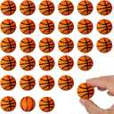 30 Pcs Mini Basketballs Stress Balls 1.18 Inch Mini Basketball Party Favor Tiny Foam Basketballs Small Soft Sports Balls Basketball Decorations Foam Toy for Relief Party