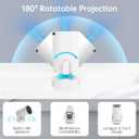 Built-in Apps Mini Projector with Wifi and Bluetooth, Supports 4K, Portable Projector, 5W Sound Base Speaker, 200 ANSI, Android, Auto Vertical Keystone 210 Rotatable Projector