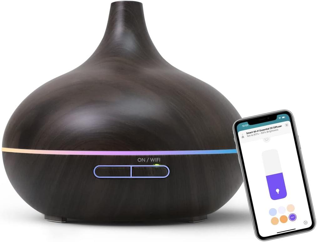Meross Smart WiFi Essential Oil Diffuser Works with Apple HomeKit & Alexa, Ultrasonic Aromatherapy Diffuser & Mist Humidifier with Voice & APP Remote Control, Schedule & Timer, RGB Light Meross Smart WiFi Essential Oil Diffuser Works with Apple HomeKit & Alexa, Ultrasonic Aromatherapy Diffuser & Mist Humidifier with Voice & APP Remote Control, Schedule & Timer, RGB Light