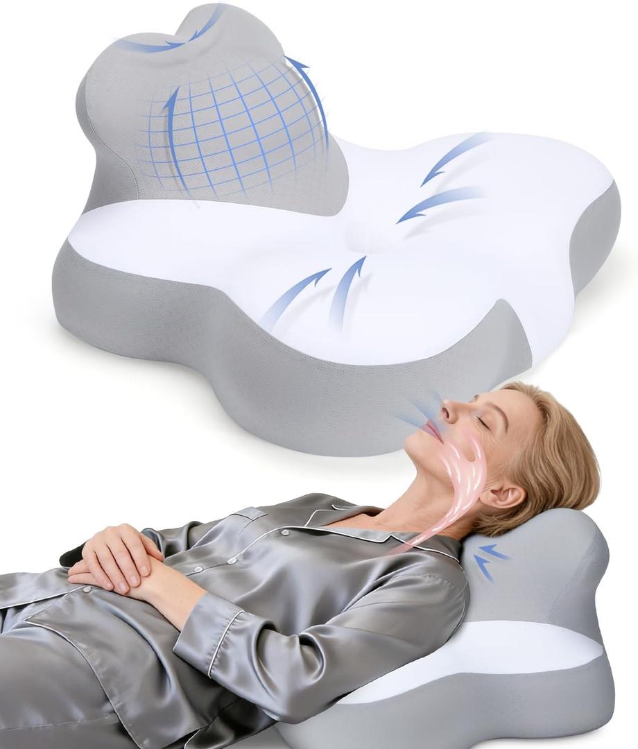 Bed Wedge Pillow for Headboard, 2026 Upgraded 2nd-Gen 10 Inch Memory Foam Wedges for Sleeping Apnea, Acid Reflux, Snoring & Back Pain Relief, Cervical Neck Pillows, Ergonomic Pillow for Couch or Floor