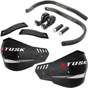 Tusk DFlex Pro Handguards  Black Aluminum Bar/Black Shields  Universal Aluminum Fit for 7/8 Handlebars  Dirt Bike MX Motocross ADV Adventure Motorcycle