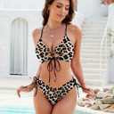 Blooming Jelly Womens Bikini Sets Two Piece Swimsuit 2026 Curvy Cutout String Bathing Suit (Brown, M)