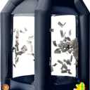 OZIS Inflatable Cash Cube Booth 5.2x5.2x8.2FT with Built-in Blower, Double Air Flow Tube Inflatable Money Grab Machine Booth for Advertising Promotions Business Event PartyBlack
