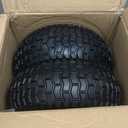 GICOOL 2 Pack, 13x5.00-6 Flat Free Lawn Mower Tire and Wheel, 13x5-6 Riding Lawnmower Tire with 3"-6" Centered Hub and 3/4" & 5/8" Bearings, Tractor Turf Tire Turf-Friendly, 2 Pack