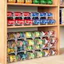 Simple Houseware Soda Can Organizer Stackable Rack Dispenser for Pantry/Refrigerator, 4 Pack, White