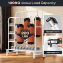 Clothes Rack for Hanging Clothes, Double Rods Clothing Rack with 3 Tier Storage Shelves, Multifunctional Heavy Duty Clothes Rack with Hooks for Bedroom, Laundry, Wardrobe Closet, White