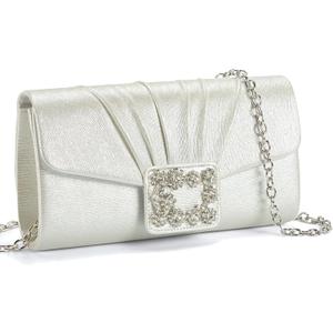 Missnine Evening Bag Pleated PU Leather Clutch Purse for Women Elegant Formal Wedding Handbag Sparkling Party Prom Purse Missnine Evening Bag Pleated PU Leather Clutch Purse for Women Elegant Formal Wedding Handbag Sparkling Party Prom Purse