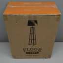 WAMPAT Shelf Floor Lamp Modern Standing Light for Living Rooms and Bedrooms Metal Frame with Open Box Display Shelves Black