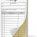 321Done Receipt Book with Carbon Copies for Small Boutique Business, 2-Part Carbonless Carbon Copy Duplicate, Sales Order & Invoice Pad, 3.4x5.5 Handheld, 50 White/Yellow Sets - Made in USA