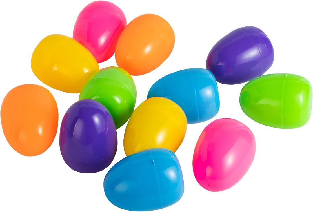 12 Pcs Prefilled Easter Egg with Toys 12 Sets Stationery inside for Kids School Easter Party Favor, Eggs Hunt, Basket Stuffers, Classroom Exchange and Prize Supplies