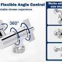 NearMoon Adjustable Shower Head Extension Adapter, SUS304 Stainless Steel Shower Arm Extension Connector for Shower Heads (Chrome Finish)