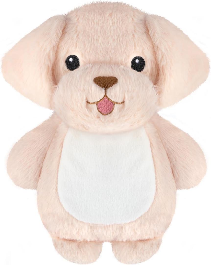 Golden Retriever Microwave Heating Pad for Belly, Neck & Shoulder, Heated Stuffed Animal with Moist Heat, Removable Plush Cover, Unscented Natural Fill, Adorable Surprise Gift, 6.3" x 10.6", 1.47 lb