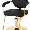 Artist hand Black and Gold Salon Chair, Styling Chair for Hair Stylist